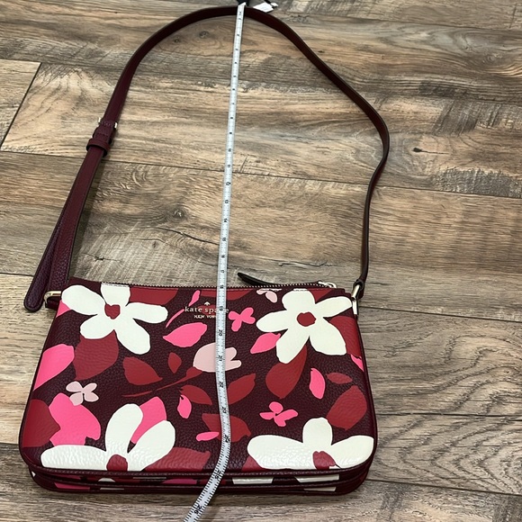 Kate Spade Jackson Forest Floral Triple Gusset Crossbody Bag - Picture 12 of 13